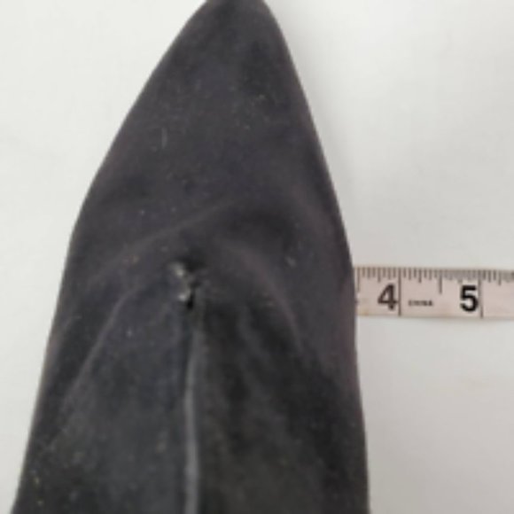 Express Womens Ankle Boots Booties Black Wedge Heels Pointed Toe Pull Ons 8 - Picture 6 of 10